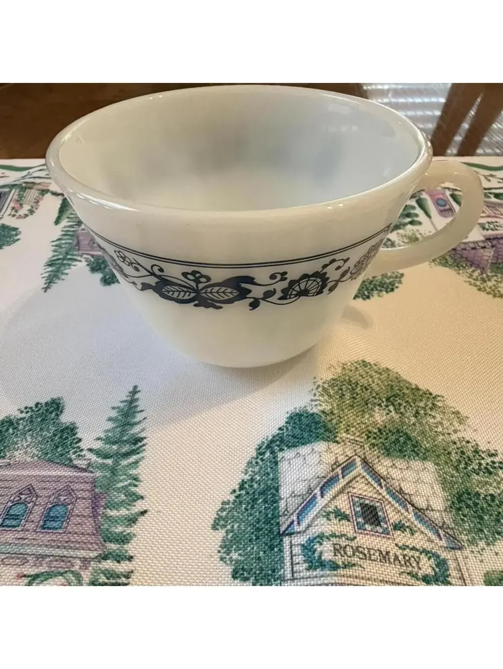 Pyrex White and Cream Tea Cup